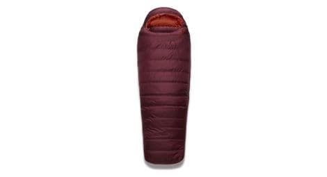 Saco de dormir de plumón rab ascent 900 rojo para mujer regular - zip gauche