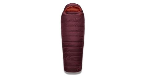 Saco de dormir de plumón rab ascent 900 rojo para mujer