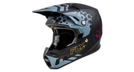 Casque integral fly racing fly formula cc tektonik noir slate bleu mat