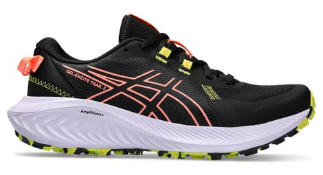 Chaussures de trail running femme asics gel excite trail 2 noir rose