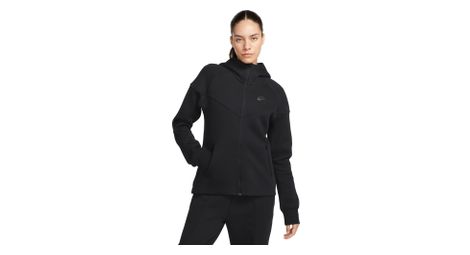 Sweat à capuche nike sportswear tech fleece windrunner noir femme