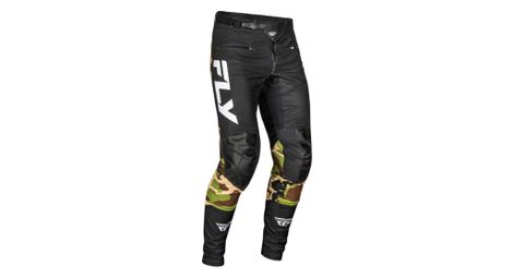 Pantalón fly racing rayce negro/camo niño