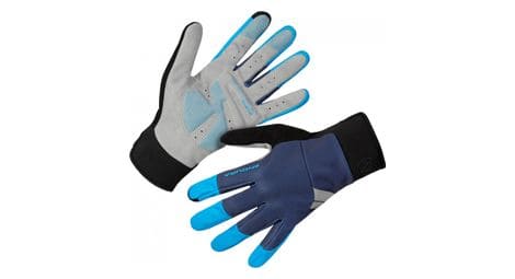 Endura windchill long gloves blue