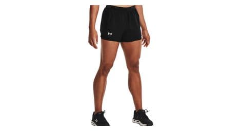 Under armour fly by 2.0 women's 2-in-1 short zwart