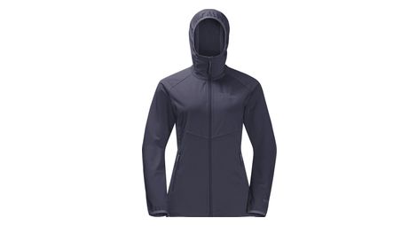 Veste softshell jack wolfskin go hike softshell gris femme