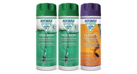 2x lessive tech wash 300ml et 1x imperméabilisant tx.direct 300ml