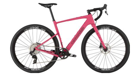 Gravel bike cannondale topstone carbon sram apex xplr etap axs 12v 700 mm rosa orchidee