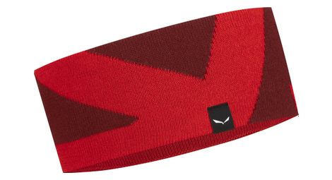 Cinta unisex para la cabeza salewa pure merino rojo