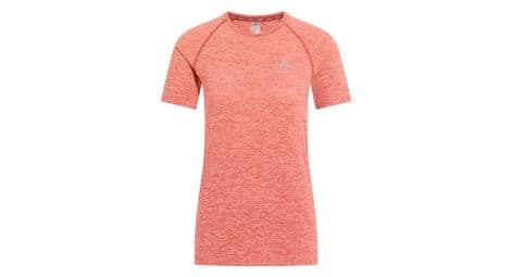 Camiseta de manga corta sin costuras odlo essentials rosa s