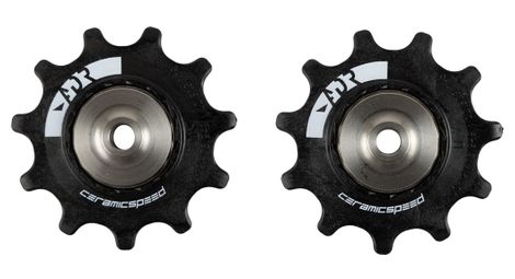 pair of ceramicspeed alpha rollers for shimano r8150 r8050 r7150 r5800 black