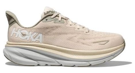 Chaussures running hoka clifton 9 beige/kaki homme