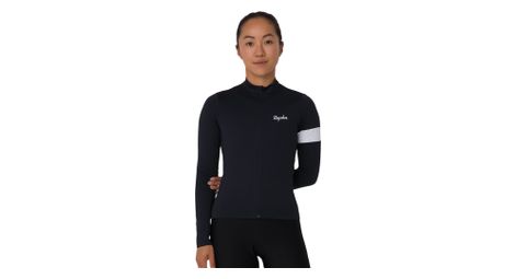 Maillot manches longues rapha core thermal noir/blanc femme