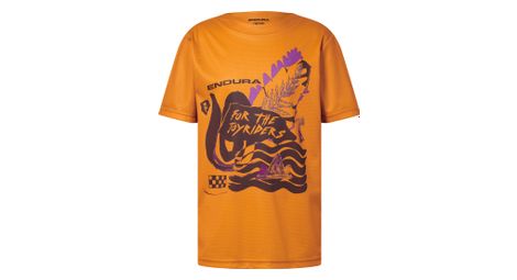 Camiseta técnica Endura Singletrack Core naranja para niños