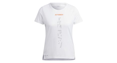 Maillot manches courtes femme adidas terrex agravic blanc