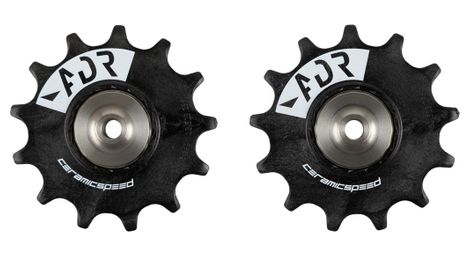 Paire de Galets Ceramicspeed Alpha pour Shimano RX827/RX822 et VTT 12V Noir