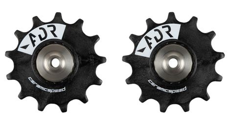 pair of ceramicspeed alpha rollers for shimano rx827 rx822 and 12v mountain bikes black