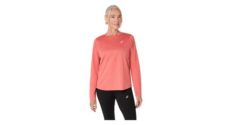 women s asics core pink long sleeve jersey
