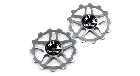 Paire de Galets JRC Components 13 dents pour Shimano Deore/SLX/XT/XTR 12V Gris Gunmetal