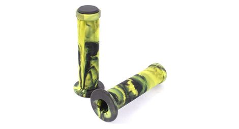 Poignees BMX 2tone noir jaune 130mm KHEbikes