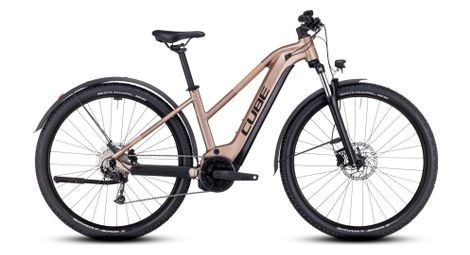 Cube reaction hybrid performance 625 allroad trapezio elettrico hardtail mtb shimano alivio 9s 625 wh 27.5'' metallic brown 2023 16 pollici / 161-170 cm