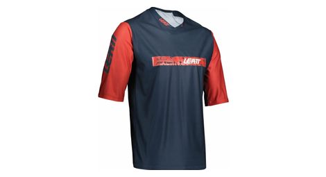Maillot manches courtes leatt mtb 3.0 bleu onyx