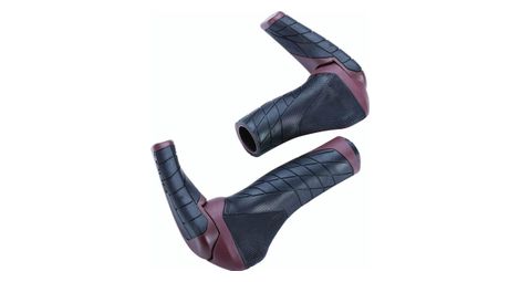 Bbb ergotechset grips 133 - 92 mm + hanger inserts 85mm black brown