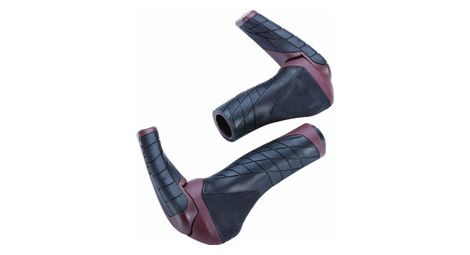 BBB ErgoTechSet Grips 133 - 92 mm + Hanger inserts 85mm Black Brown