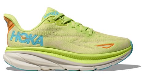 Chaussures running hoka clifton 9 vert / bleu femme