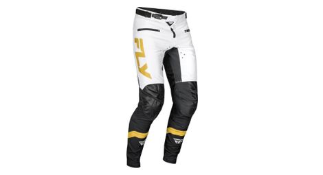 Pantalone fly racing rayce bianco/nero/oro bambino