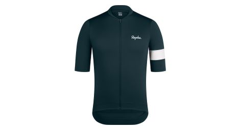 Rapha Core Kurzarm Trikot Dunkelgrün/Weiß Mann