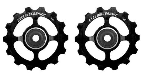 Cyclingceramic smalle 14t poelies voor sram apex 1 / force cx1 / force 1 / rival 1 / xx1 / x01 11v zwart