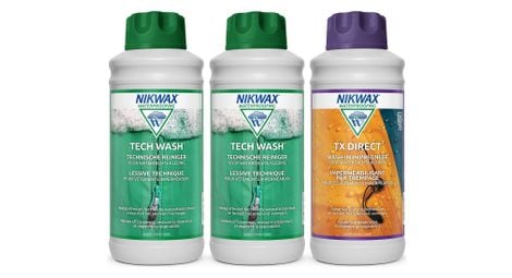 2x lessive tech wash 1l et 1x imperméabilisant tx.direct 1l