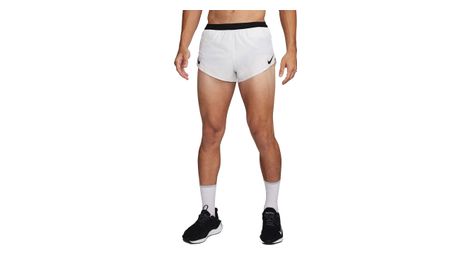 Pantalón corto nike aeroswift 2in white split para hombre