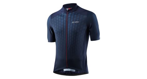 Maillot de vélo loeffler à manches courtes fz skybeam bleu foncé hotbond® - bleu