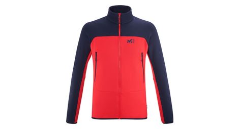Veste polaire millet fusion powder rouge noir homme