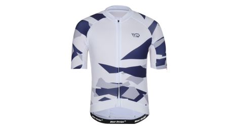 Maillot de vélo camo blanc/bleu