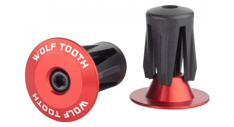 Embouts de guidon wolf tooth alloy bar end plugs rouge