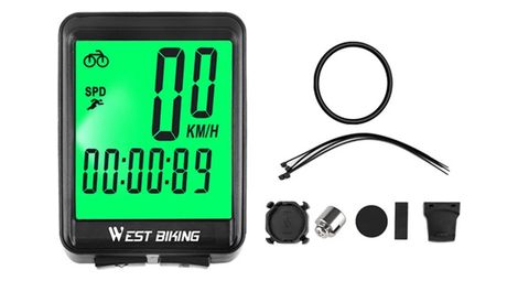 Compteur de vélo sans fil pour VTT et route, écran rétroéclairé étanche