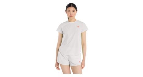 Women s new balance race day ultra light grey red short sleeved jersey