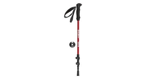 Bâtons de marche husky (set) trekking scaup 3 pièces flip-lock-rouge