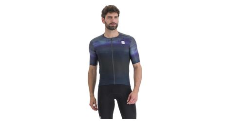 Maillot de manga corta sportful flow supergiara azul/negro