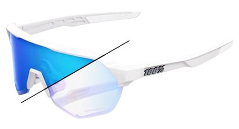 Lunettes 100 % Prct S2 Bastille Pearl White Glitter - Blue Mirror Photochromic