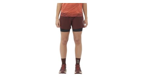 Culotte 2 en 1 salomon s/lab ultra rojo mujer