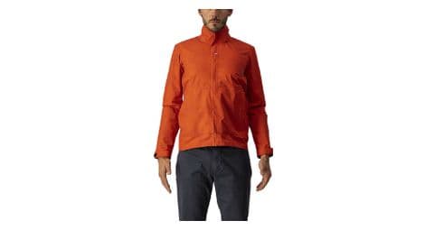 Veste impermeable castelli commuter reflex rouge