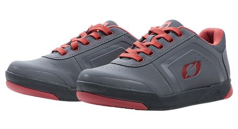 Paar O'Neal PINNED FLAT Pedal V.22 MTB Schuhe Grau / Rot