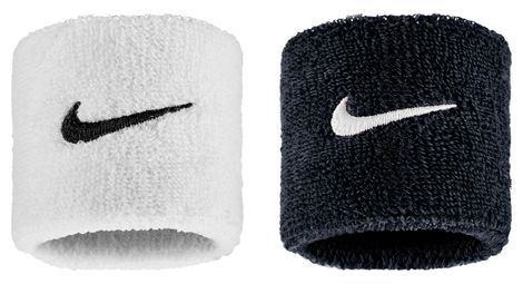 Bracelet Éponge (x2) Nike Swoosh Classic Blanc/Noir
