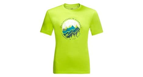 Camiseta jack wolfskin hiking s/s verde hombre