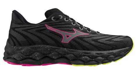 Chaussures running mizuno wave sky 8 noir/rose homme