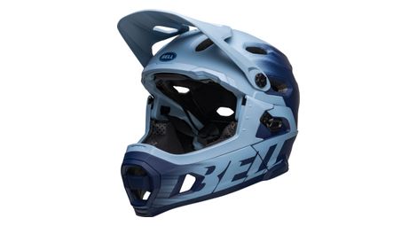 Helm mit abnehmbarem kinnriemen bell super dh mips blau