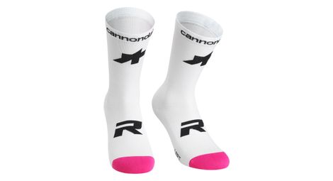 Calze Assos Equipe EF Pro Cycling Bianco/Rosa